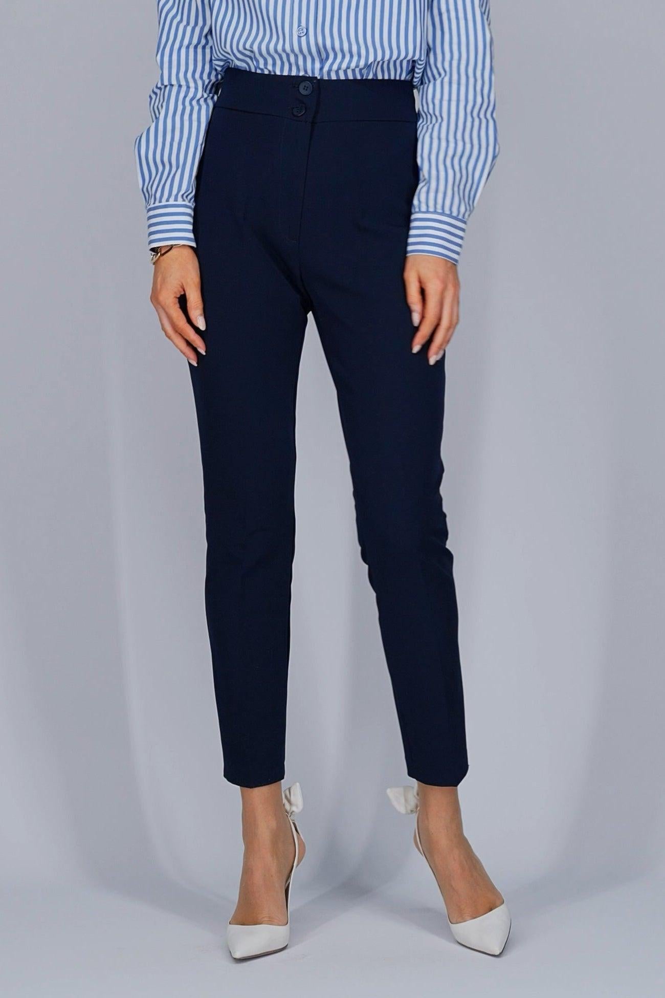 Blauwe broek met hoge taille-MyEssentials