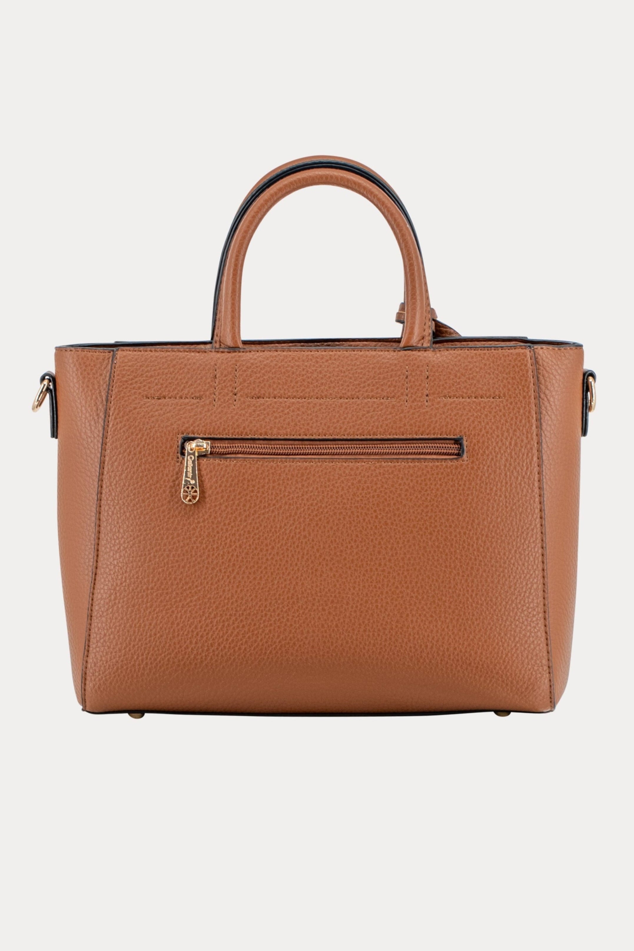 Bruine imitatieleren handtas-MyEssentials