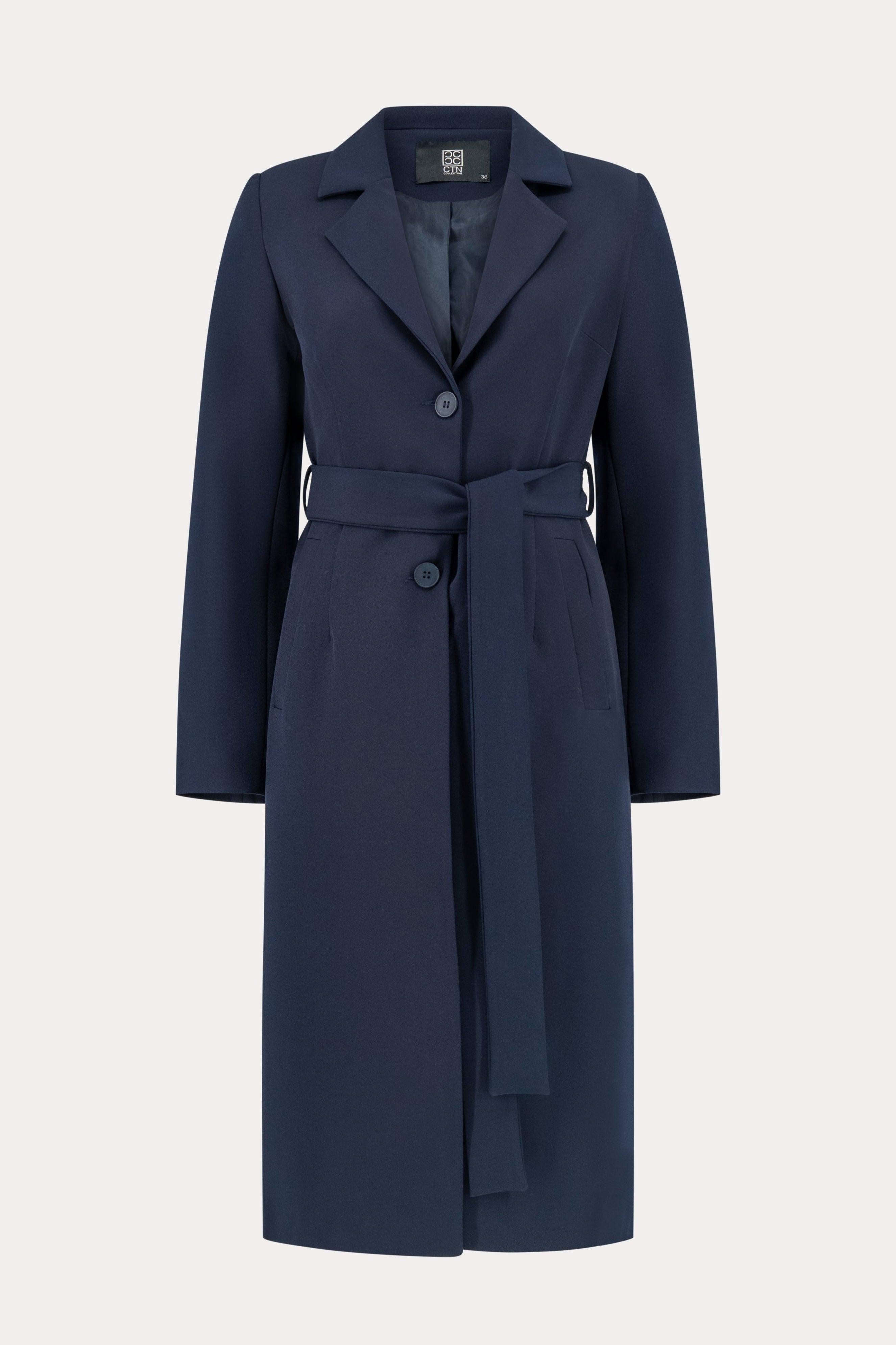 Donkerblauwe trenchcoat-MyEssentials
