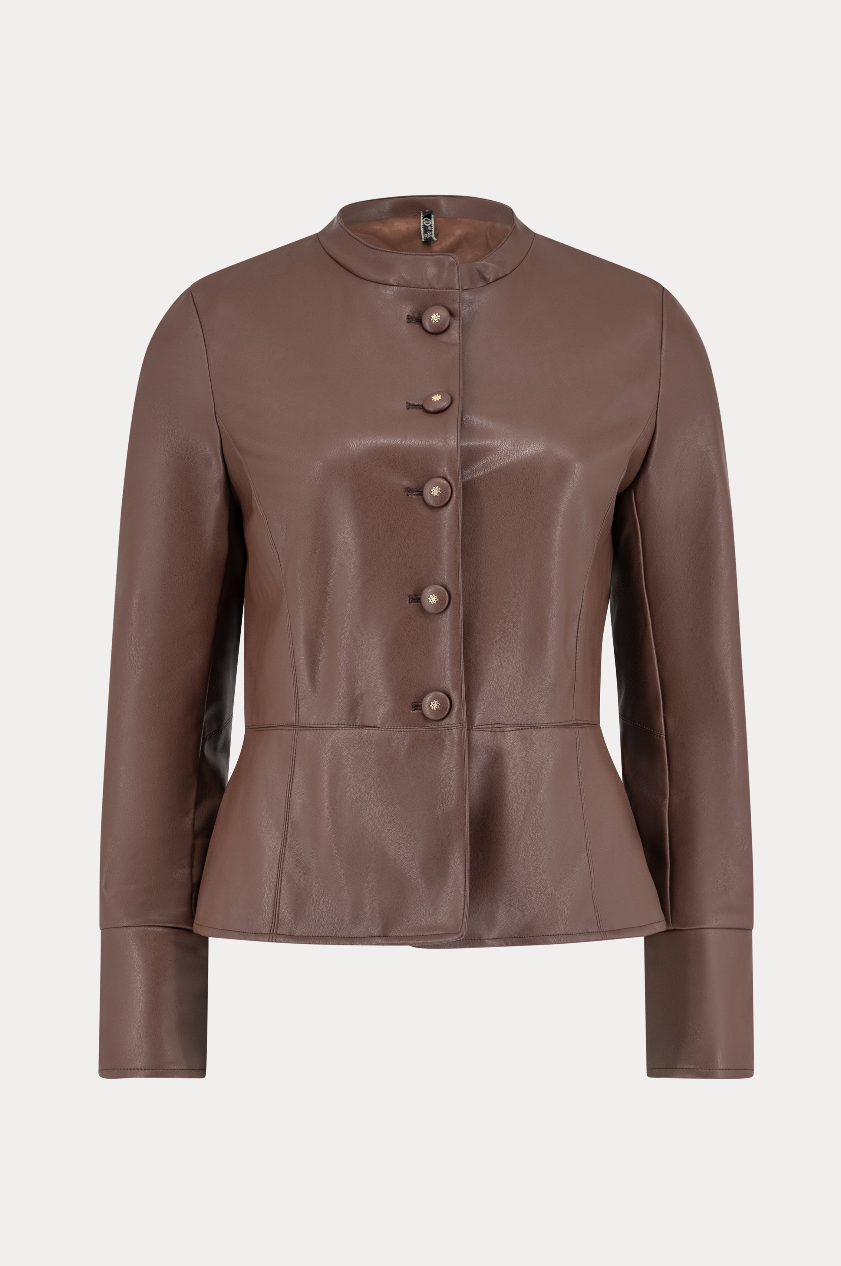 Donkerbruin imitatieleren jasje-MyEssentials