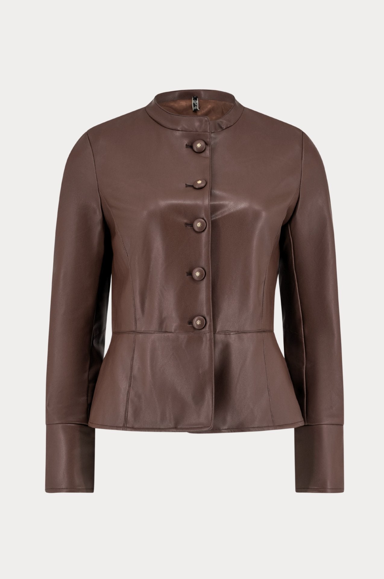 Donkerbruin imitatieleren jasje-MyEssentials