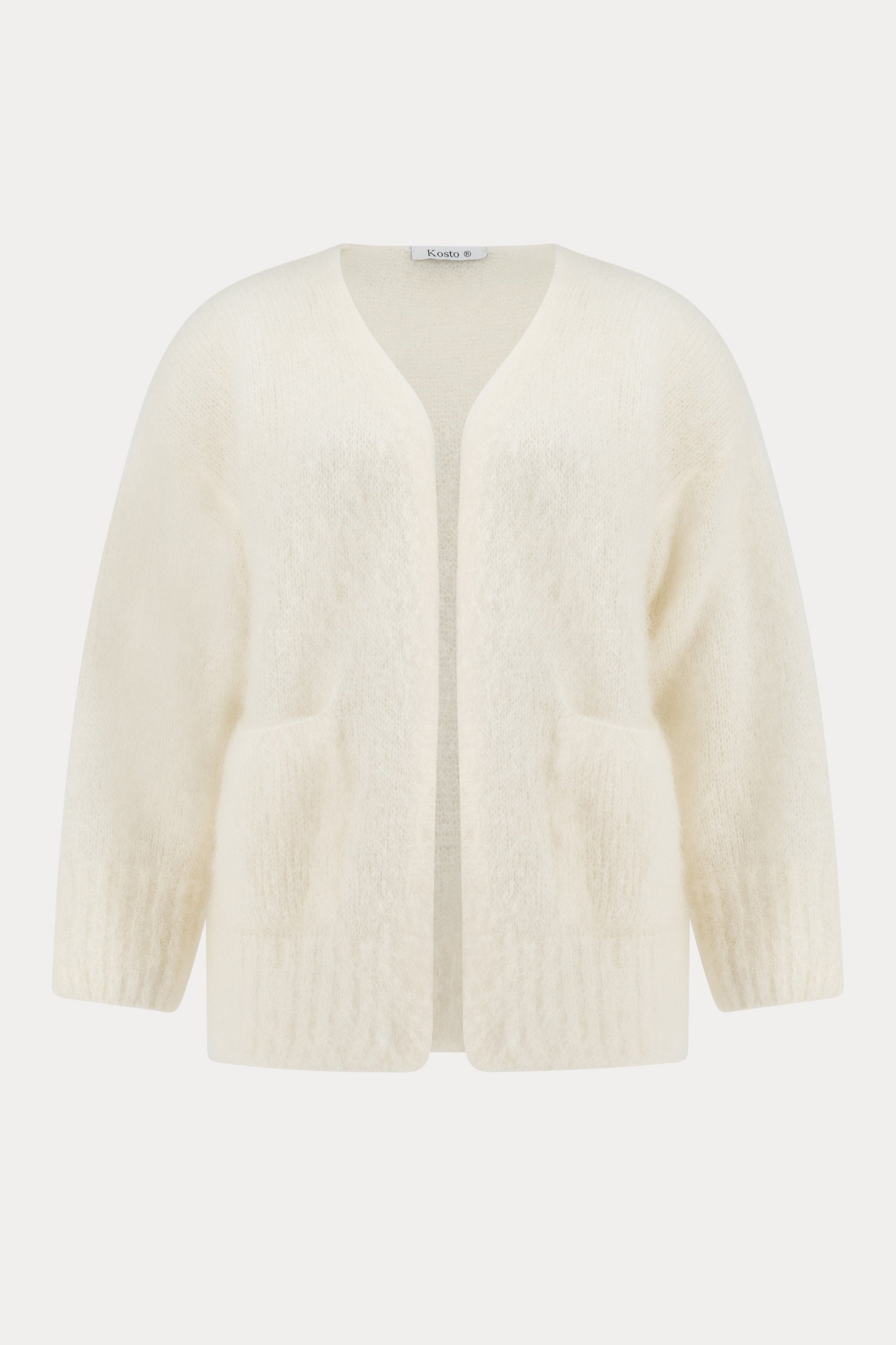 Gebroken witte cardigan in mohairmix-MyEssentials