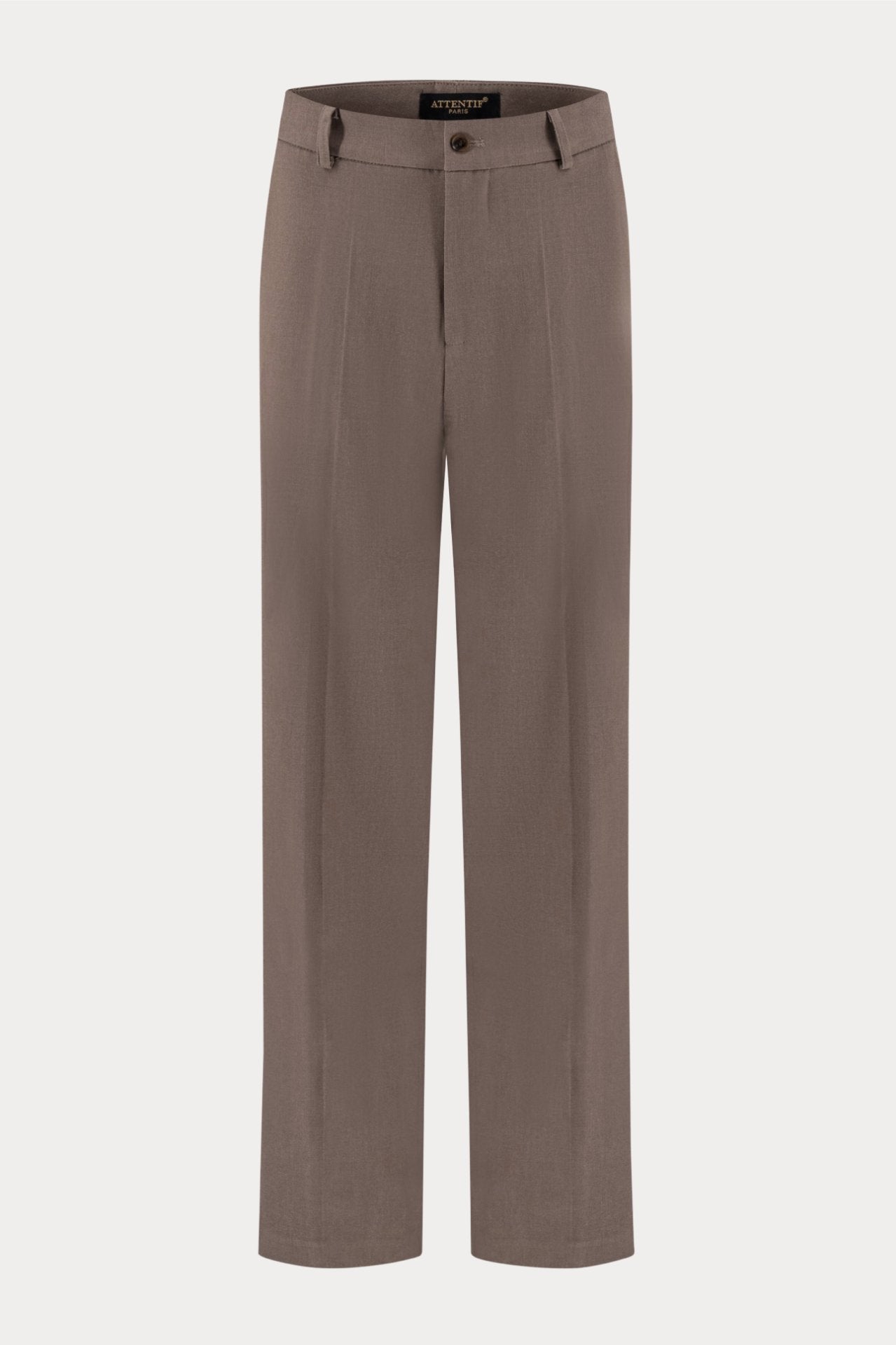 Taupe wide leg broek met hoge taille-MyEssentials