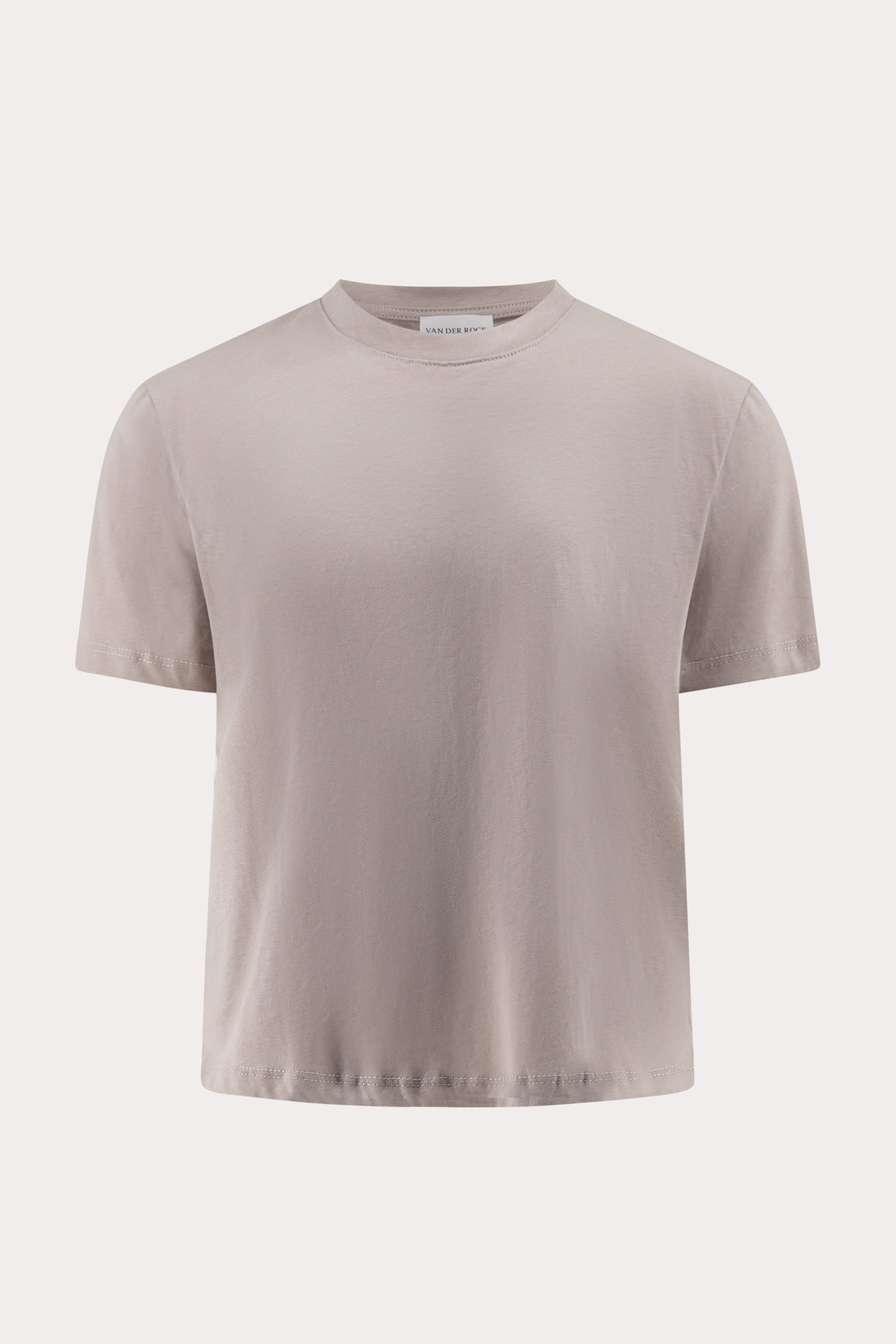 Taupekleurig T-shirt in katoen-MyEssentials