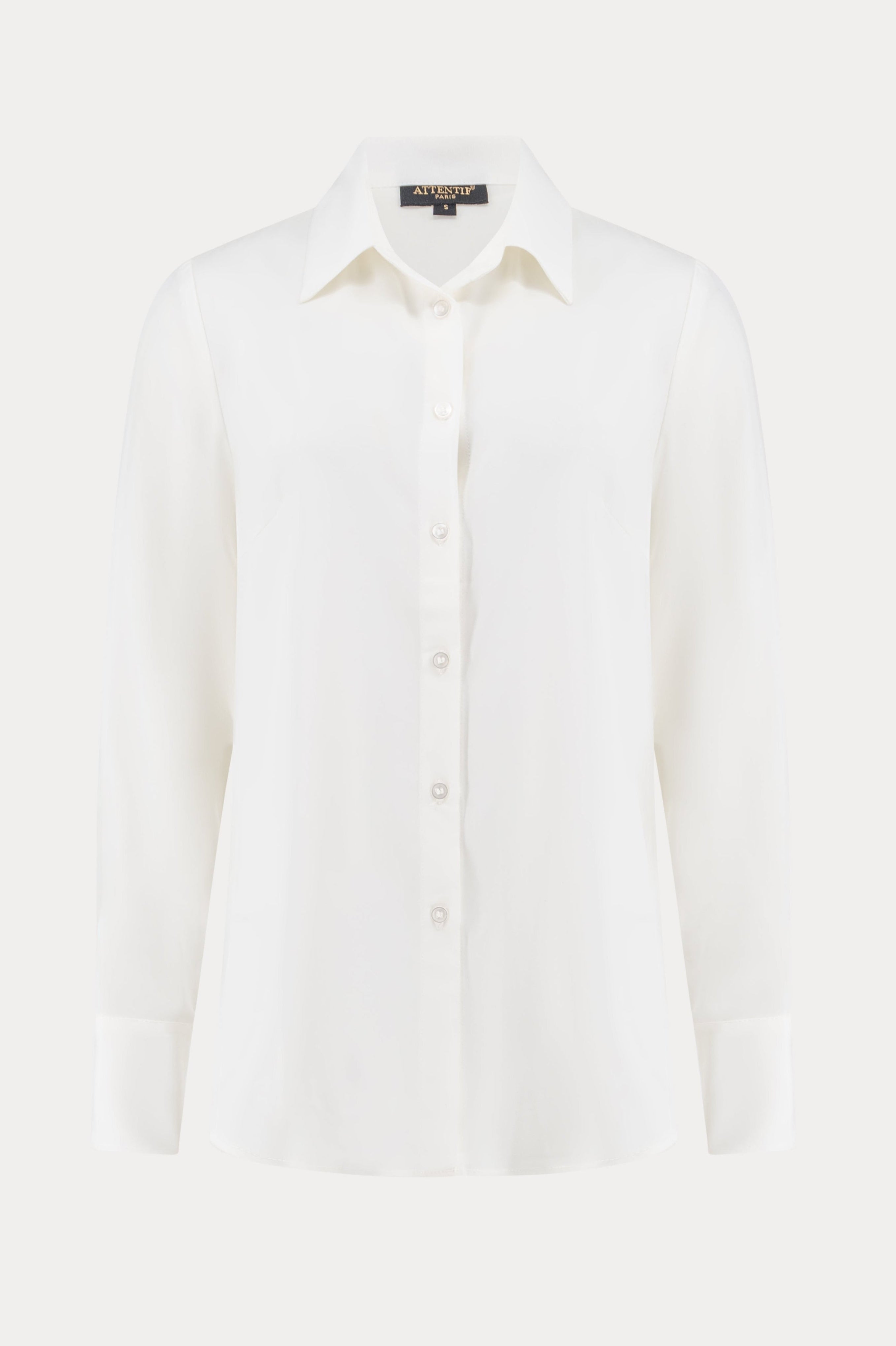 Wit satijnen hemd-MyEssentials