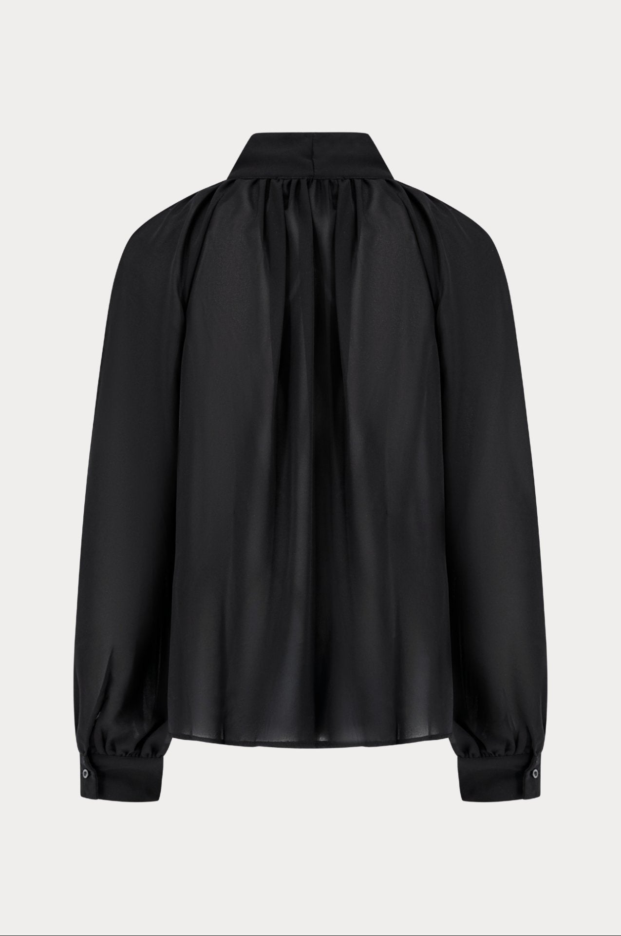 Zwarte blouse met strik-MyEssentials