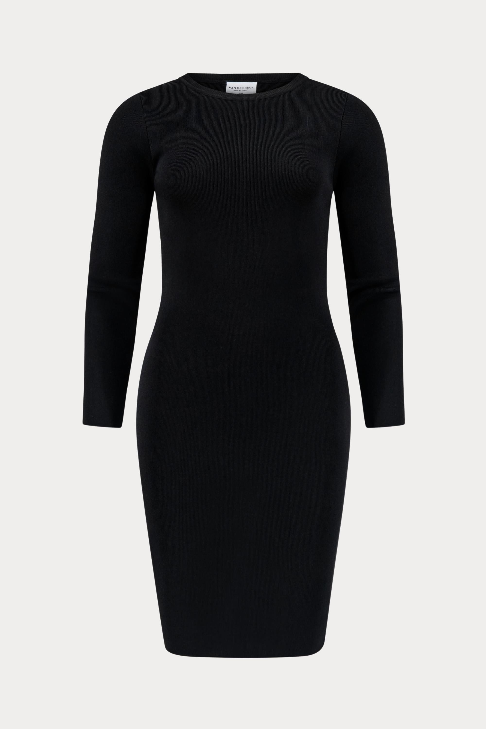 Zwarte gebreide jurk-MyEssentials