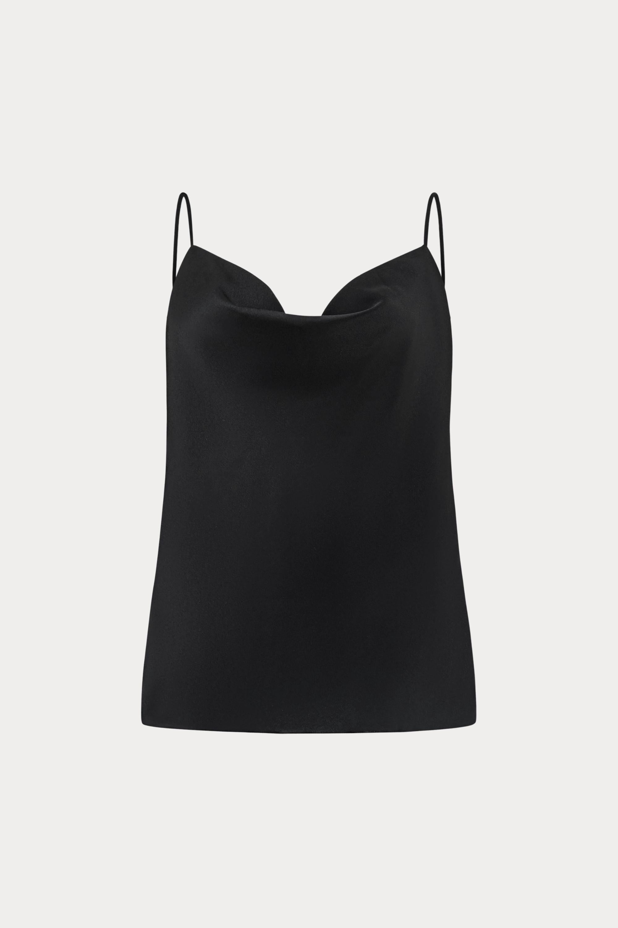 Zwarte satijnen top-MyEssentials