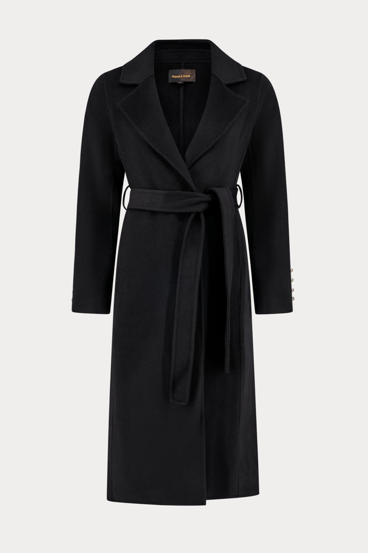 Zwarte wollen mantel-MyEssentials