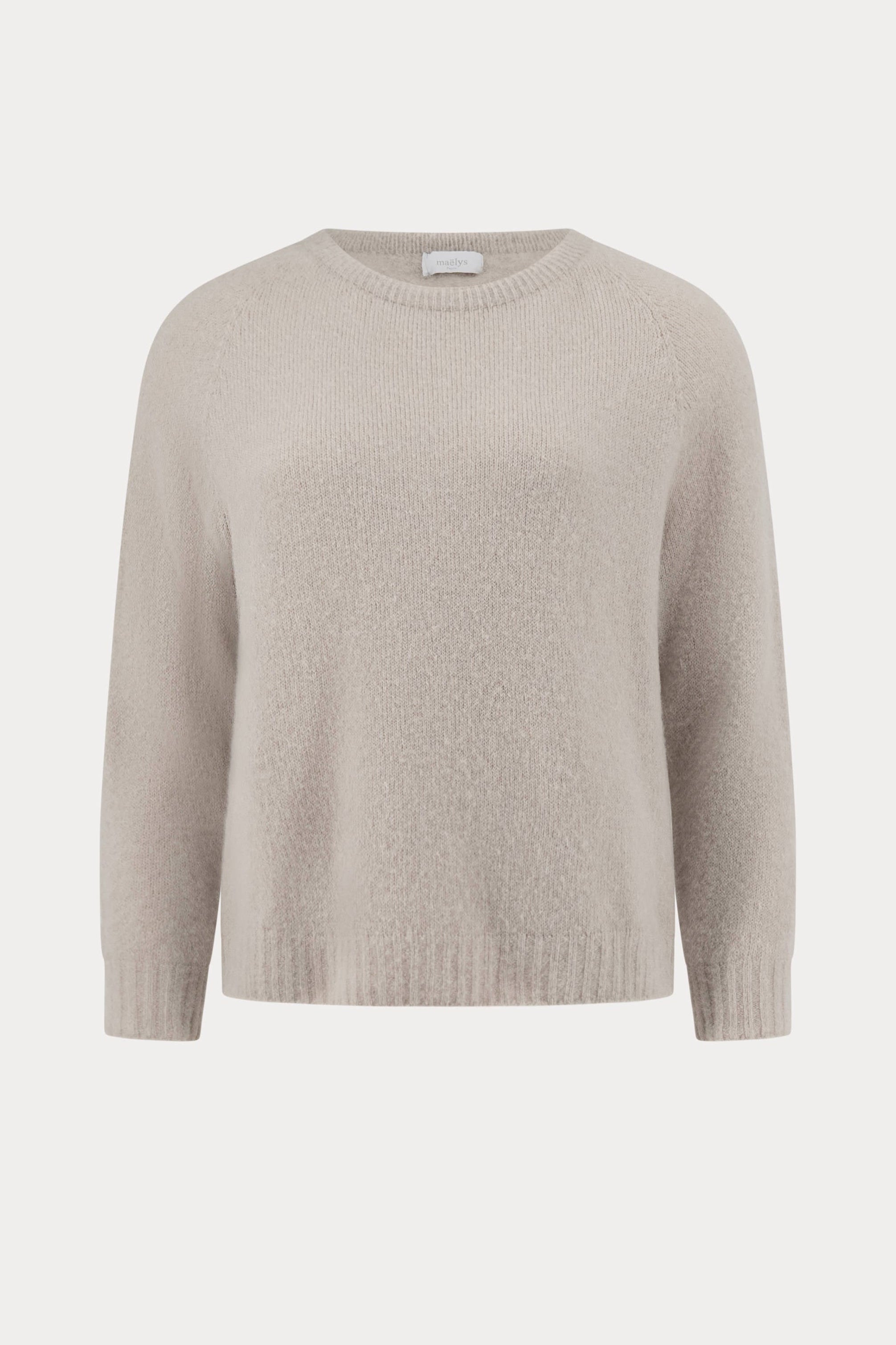 Beige alpaca-mix pullover-MyEssentials
