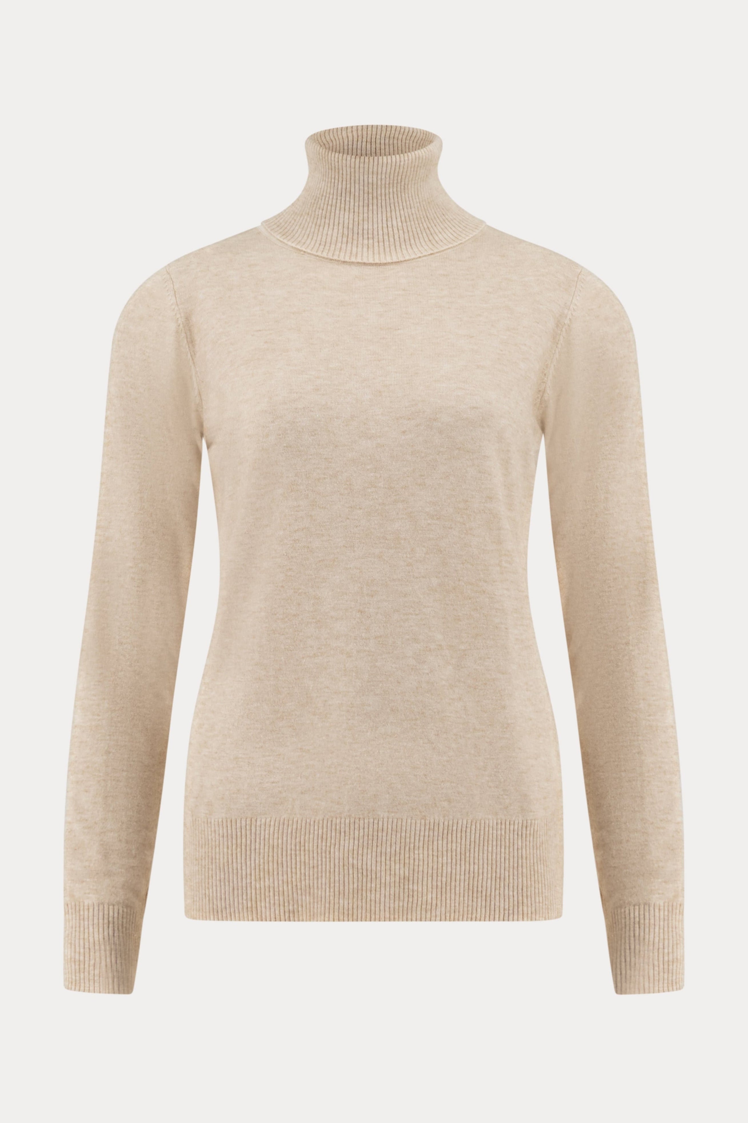 Beige coltrui in rayonmix met kasjmier-MyEssentials