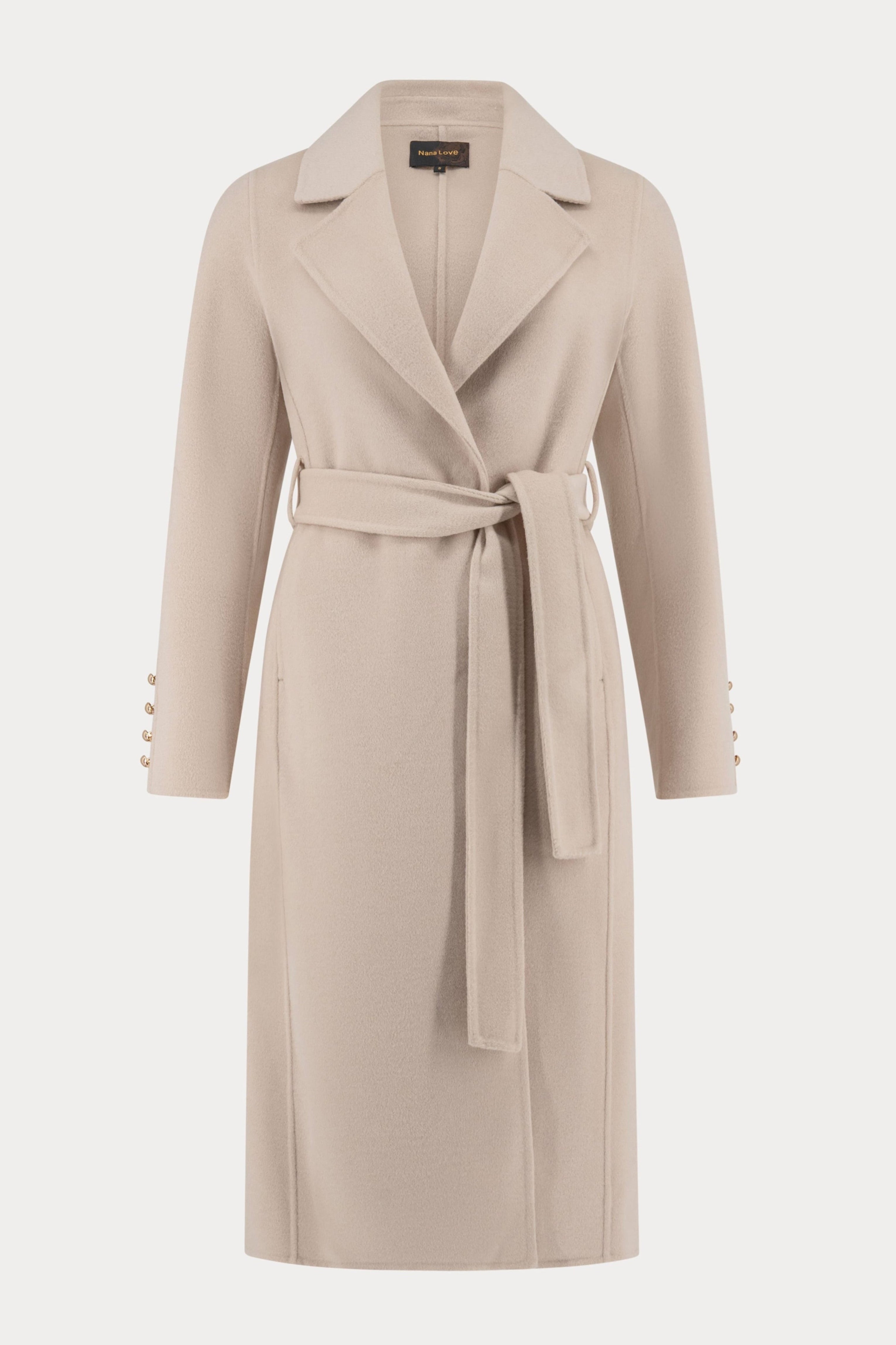 Beige wollen mantel-MyEssentials