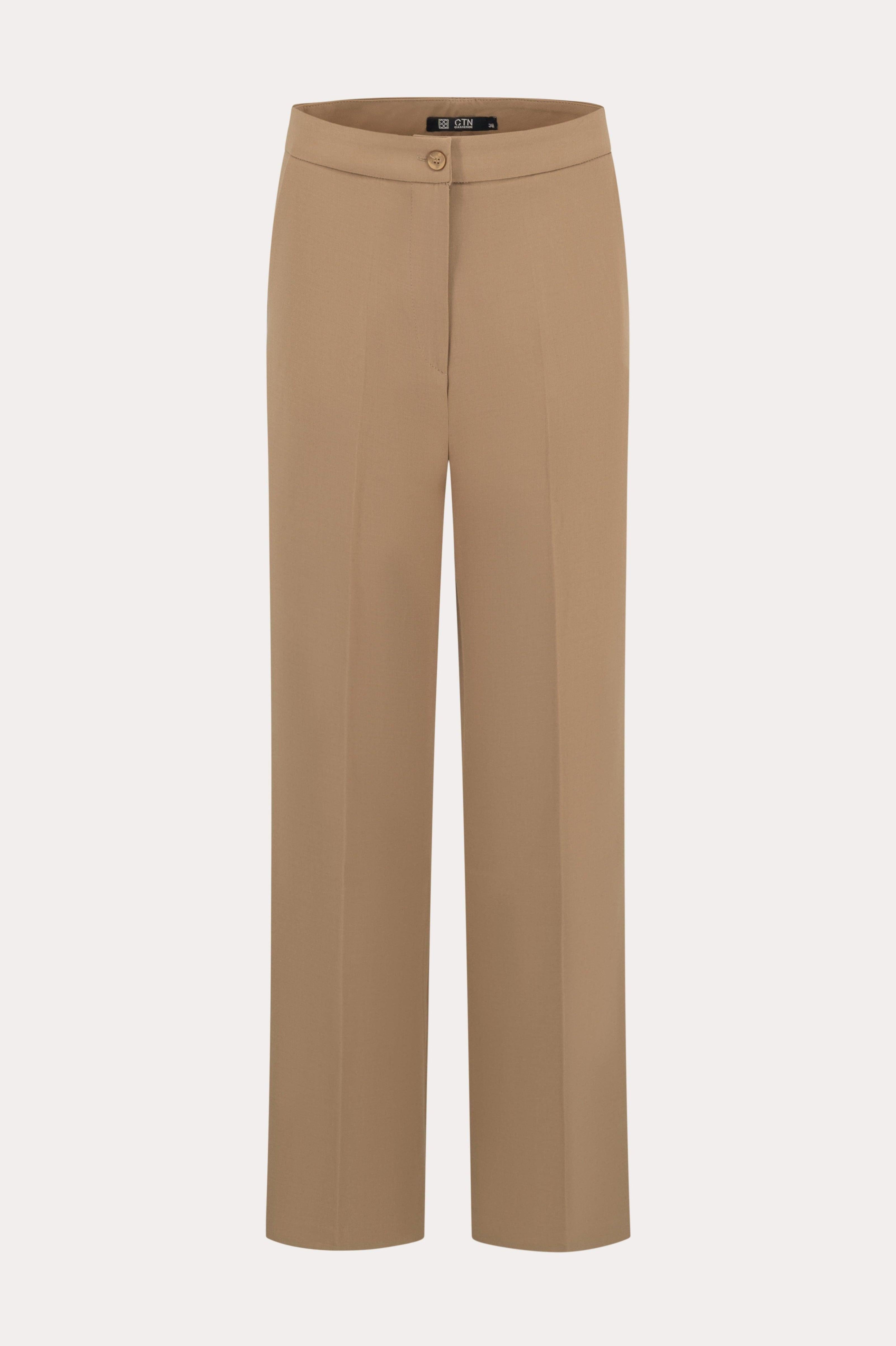 Elegante beige high waist broek-MyEssentials