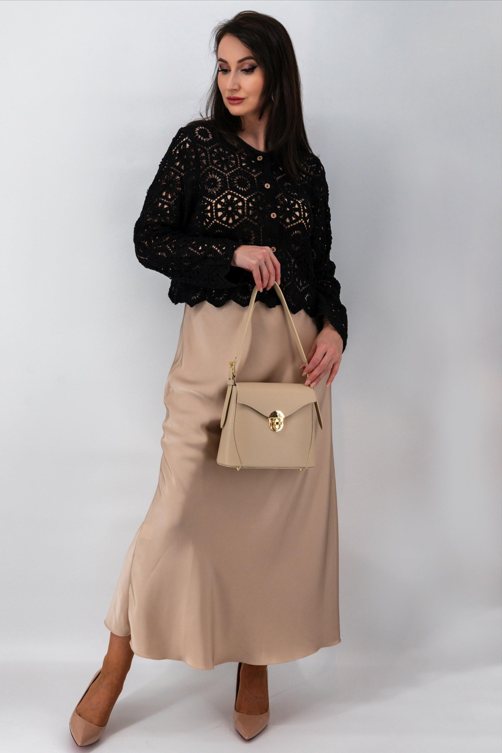 Zwarte kanten cardigan-MyEssentials